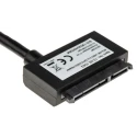 Roline IC Socket USB Cable, Male USB Type A to Male, USB 3.0 SATA Data, SATA Power, Black, 150 mm 12.02.1043-10