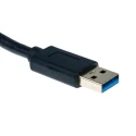 Roline IC Socket USB Cable, Male USB Type A to Male, USB 3.0 SATA Data, SATA Power, Black, 150 mm 12.02.1043-10