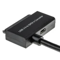 Roline IC Socket USB Cable, Male USB Type A to Male, USB 3.0 SATA Data, SATA Power, Black, 150 mm 12.02.1043-10