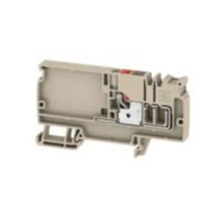 Weidmüller DIN Rail Terminal Block Beige 6mm² 1-Level Push-in 500V 41A 1989780000