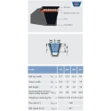 OPTIBELT High Capacity Rubber Wedge Belt Section SPZ 2818 mm Outside Length, 949 mm Inside Length, 8 mm Height, 12.7 SPZ 987