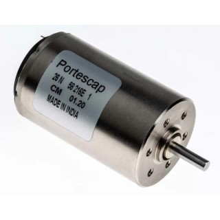 Portescap Low Inertia Type Servo DC Motor 5.75 W 12V dc 17.3 mNm 4700 rpm 3 mm Shaft Diameter 26N58-216E.1