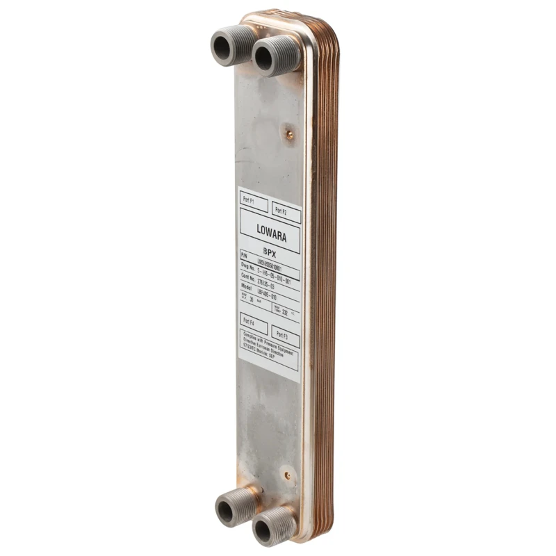 Xylem Liquid Heat Exchanger with 10 Cooling Elements, Copper Radiator, 316L Stainless Steel Connector LN569505010001