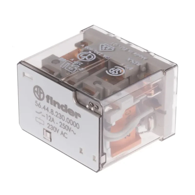 Finder 56 Series PCB Power Relay 230V AC Coil Voltage 12A Switching Current 4PDT 56.44.8.230.0000
