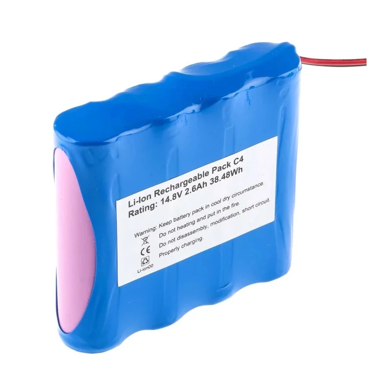 RS Pro 14.8 V Lithium-ion Rechargeable Battery Pack 2.6 Ah 4 Cells Wire Terminal 73x68x24 mm 144-9416