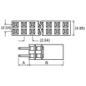 Samtec ESQ Series Straight Through Hole PCB Socket 64-Contact 2 Row 2.54 mm Pitch Solder ESQ13239GD