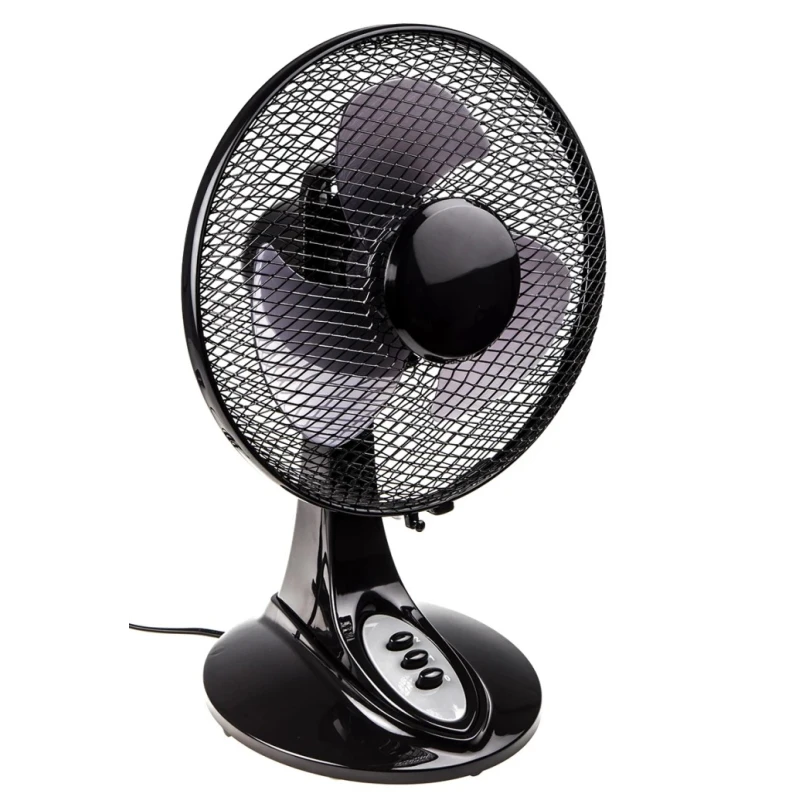 RS PRO 250 mm Blade Diameter Desk Fan 2 Speed 230V with Type C EU Plug 144-9670