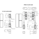 Southco Zinc Die Cast Lift-Off Barrel Hinge, Polished Chrome Plated, Bright Chrome, Satin Chrome, Black Powder 96-50-500-50