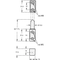 Southco Zinc Die Cast Lift-Off Barrel Hinge, Polished Chrome Plated, Bright Chrome, Satin Chrome, Black Powder 96-50-500-50