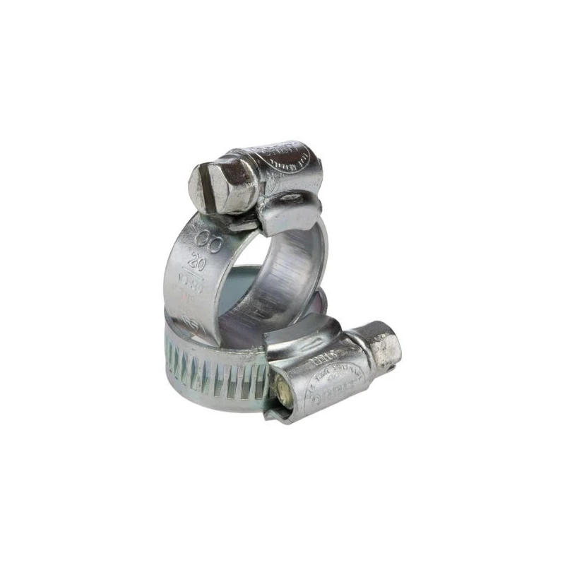RS PRO Mild Steel Hex Screw Worm Drive Hose Clip 13mm-20mm Inside Diameter Zinc Plated 145-0245