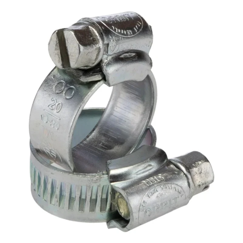RS PRO Mild Steel Hex Screw Worm Drive Hose Clip 13mm-20mm Inside Diameter Zinc Plated 145-0245