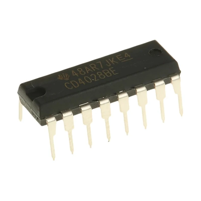 Texas Instruments Decoder 16-Pin PDIP Logic IC Demultiplexer 4 Input 3 to 18V CD4028BE