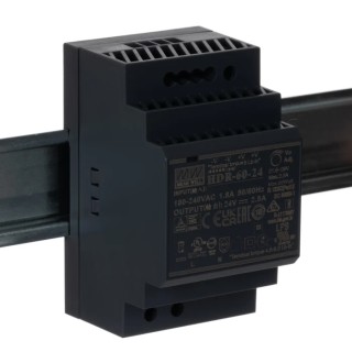 MEAN WELL HDR Switched Mode DIN Rail Power Supply AC/DC Input 85-370V 24V DC, 2.5A Output 60W HDR-60-24