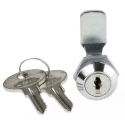 RS PRO Chrome Plated Zinc Cabinet Lock, Key Unlock, 16 mm Panel-to-Tongue Depth, Panel Cutout 16.2 x 14.2 mm 146-1808
