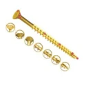 UNIFIX VORTEX Pozidriv Double Countersunk Steel Wood Screw Zinc Yellow Waxed 5 mm Thread 100 mm Length ZZV60241CE