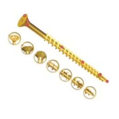 UNIFIX VORTEX Pozidriv Double Countersunk Steel Wood Screw Zinc Yellow Waxed 5 mm Thread 100 mm Length ZZV60241CE