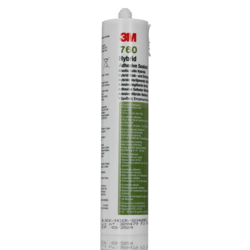 3M UV Black Sealant Paste 295 ml Cartridge Industrial Grade Adhesive Sealant RoHS Compliant France 3M 760 black 295ml