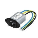 TDK 250 V AC, 250V DC 3A Panel Mount IEC Filter Male Wire B84771A0003L000