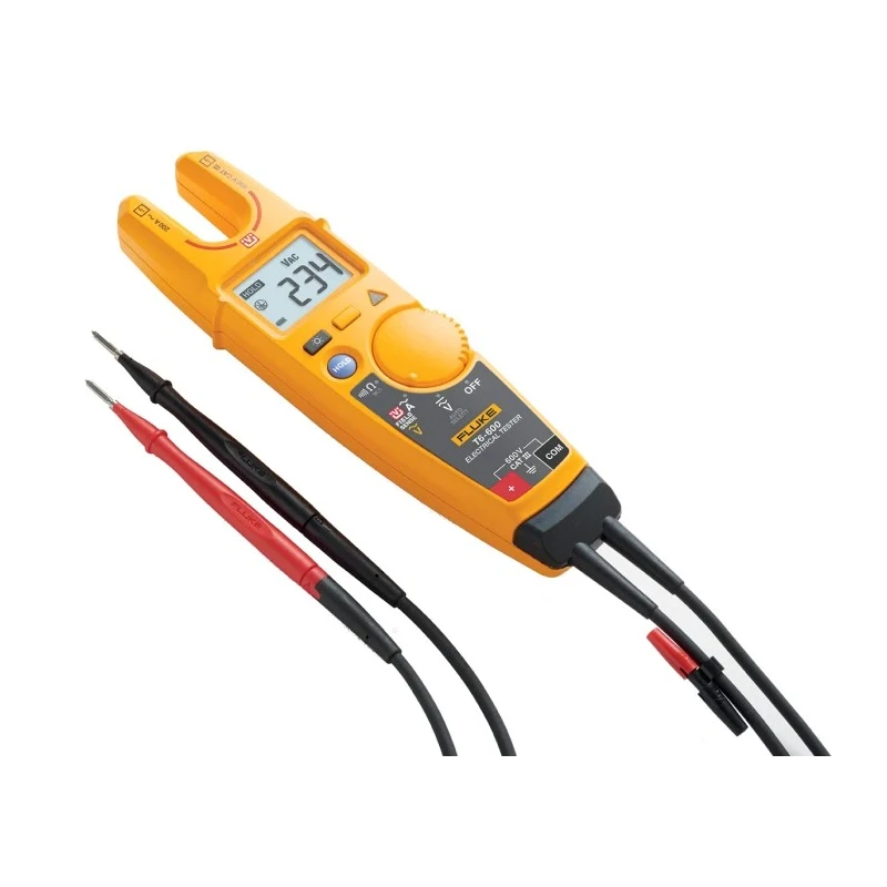 Fluke Electrical Tester 600V AC Maximum Voltage Measurement CAT III Safety Level Digital Display T6-600