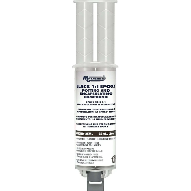 MG Chemicals 1:1 Epoxy Potting and Encapsulating Compound 25 mL Flowable Electronic Grade 832HD-25ML