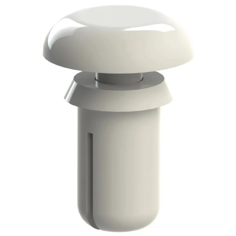Essentra Nylon Snap Rivet 4 mm Diameter Nylon Body Plain Finish 7.1 mm Length 256-0087