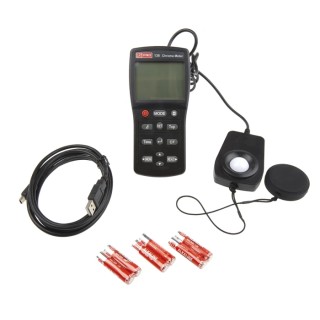 RS PRO Light Meter 99990 lx, ±0.02 % Accuracy (XY/800 lx Standard Illuminant), Silicon Photocell Sensor, Battery 146-4652