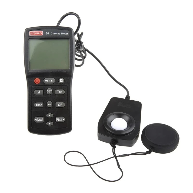 RS PRO Light Meter 99990 lx, ±0.02 % Accuracy (XY/800 lx Standard Illuminant), Silicon Photocell Sensor, Battery 146-4652