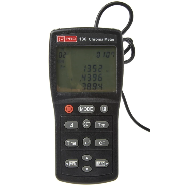 RS PRO Light Meter 99990 lx, ±0.02 % Accuracy (XY/800 lx Standard Illuminant), Silicon Photocell Sensor, Battery 146-4652