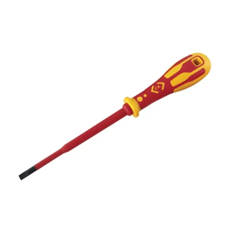 CK Insulated Screwdriver 100 mm Blade 195 mm Overall Length Polypropylene Handle VDE 1000V Approved T49244-040