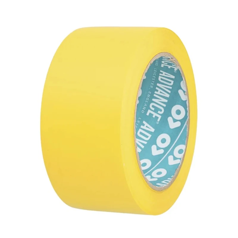 Advance Tapes Yellow Masking Tape 50mm x 33m PVC Backing Rubber Adhesive AT66
