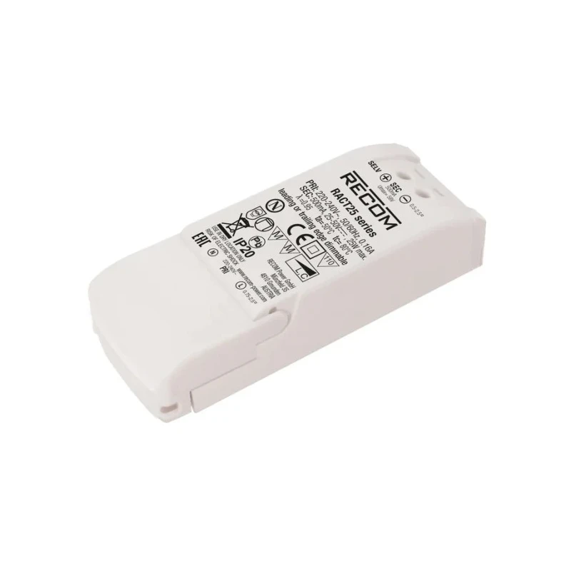 Recom IP20 1 Output LED Driver 12V DC 24V DC 25W 1050mA Constant Current 