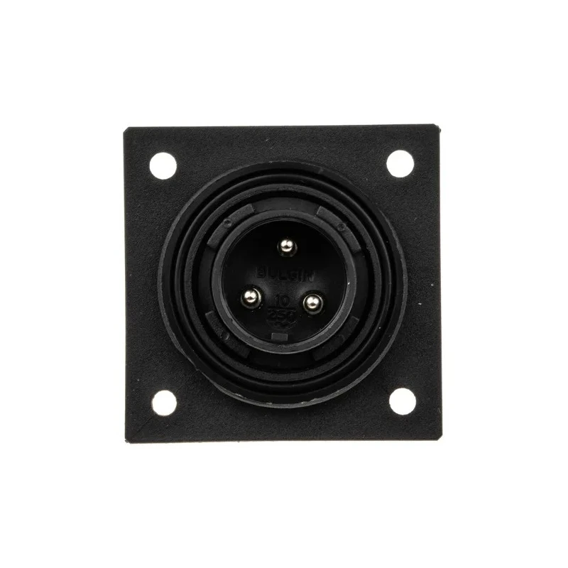Bulgin Circular Connector 3 Contacts Flange Plug Male IP68 250V 12A Standard Buccaneer Series PX0765/P