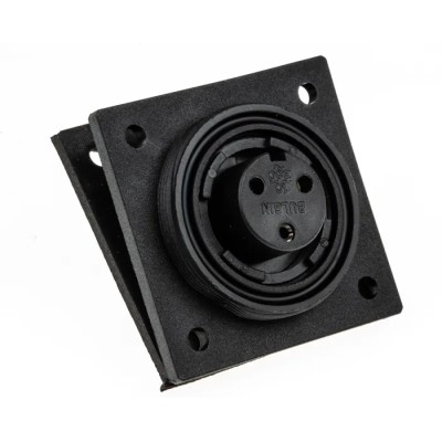 Bulgin Industrial Circular Connector Socket, 3 Contacts, Flange Mount, IP68, 12A, 250V, Polymer Housing PX0765/S