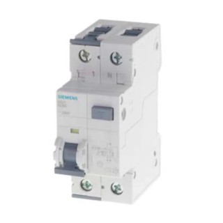 Siemens Residual Current Circuit Breaker with Overload Protection 16A 2-Pole 30mA Trip Sensitivity 5SU1354-6KK16