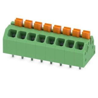 Phoenix Contact 8-Contact 3.5 mm Pitch Angled Wave Soldering Mount PCB Terminal Block 1862107