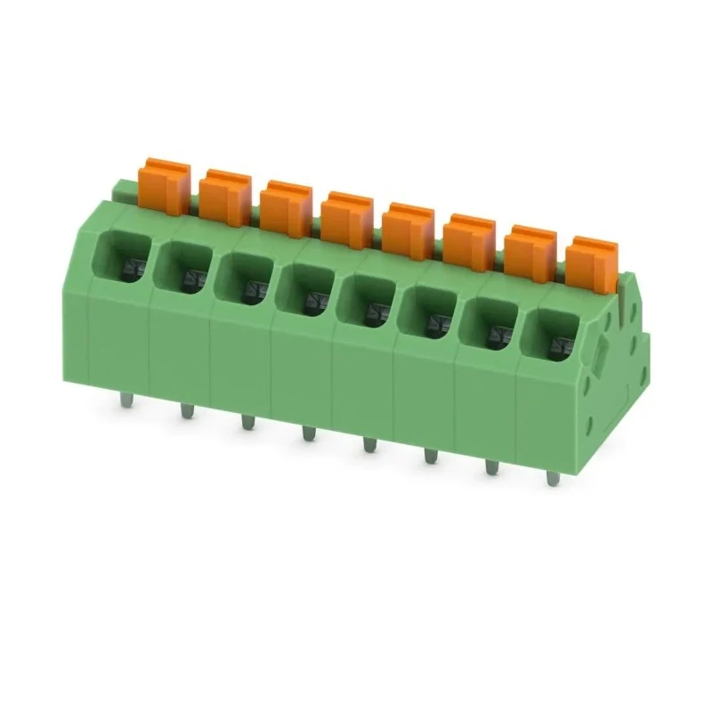Phoenix Contact 8-Contact 3.5 mm Pitch Angled Wave Soldering Mount PCB Terminal Block 1862107
