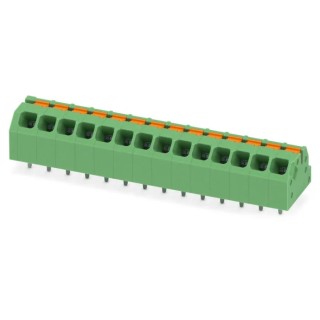 Phoenix Contact Angled Wave Soldering Mount PCB Terminal Block 14 Contacts 3.5 mm Pitch 160 V 16 A 1862204