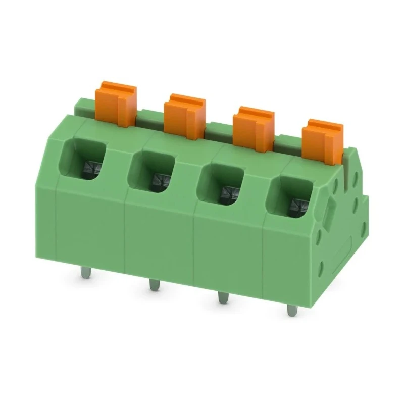 Phoenix Contact Angled Wave Soldering Mount PCB Terminal Block, 4 Contacts, 5 mm Pitch, 2 Row 1862437