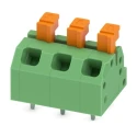 Phoenix Contact Angled PCB Terminal Block 3 Contact 5 mm Pitch Polyamide Housing 320 V 13.5 A 1864448