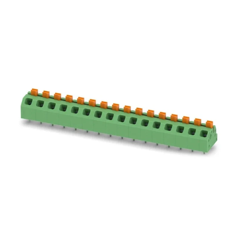 Phoenix Contact Angled Wave Soldering Mount PCB Terminal Block 16 Contacts 5 mm Pitch 16A 320V Series SPTAF 1862550