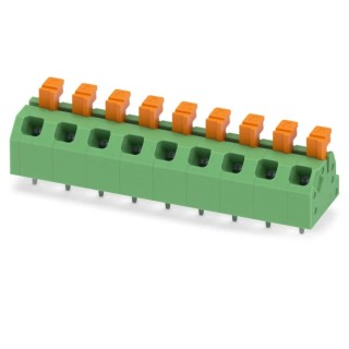 Phoenix Contact SPTAF 1/ 9-5.0-LL Series Angled PCB Terminal Block 9 Contact 5 mm Pitch 13.5 A 320 V 1864503