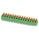 Phoenix Contact Angled PCB Terminal Block 15 Contacts 5 mm Pitch 2 Row Polyamide Housing 320V 13.5A 1864561