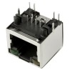Amphenol Communications Solutions RJ45 Connector Cat5e Tin Plated Copper Shield Right Angle 1 Port 8 Way