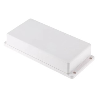 RS PRO Flanged 83 Series White Lid ABS Enclosure 190 x 86 x 35 mm IP40 IP40