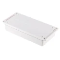 RS PRO Flanged 83 Series White Lid ABS Enclosure 190 x 86 x 35 mm IP40 IP40