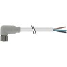 RS PRO Female 3 Way Right Angle to Unterminated Sensor Actuator Cable, 5 m, PVC Jacket, Grey, 60V AC, CSA and UL 154-7710