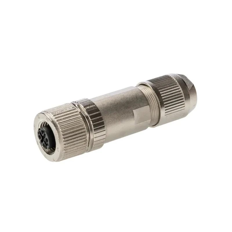 Phoenix Contact Circular Connector, Cable Mount, 4 Contacts, Female Plug, M12 Size, 48-60 V, 4A Current, Zinc 1424683