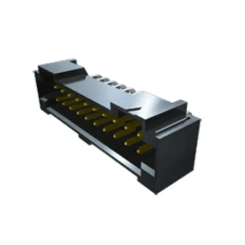 Samtec PCB Header T2M Series Right Angle Surface Mount 14 Contacts 2 mm Pitch Shrouded T2M-107-01-L-D-RA-WT