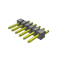Samtec Right Angle Surface Pin Header 6 Contacts 2.54 mm Pitch 1 Row Unshrouded TSM-106-01-L-SH