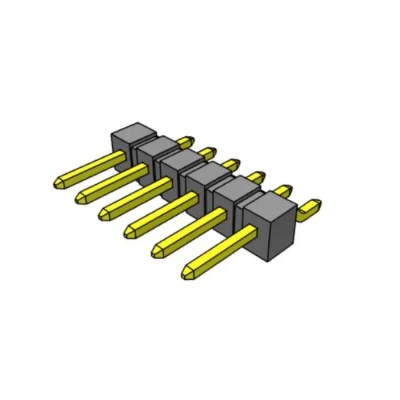 Samtec Right Angle Surface Pin Header 6 Contacts 2.54 mm Pitch 1 Row Unshrouded TSM-106-01-L-SH